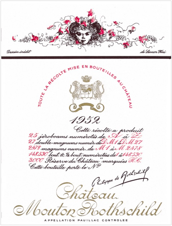 ムートンラベル 1952 レオノ―ル・フィ二 / Leonor Fini