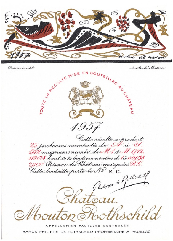 ムートンラベル 1957 アンドレ・マッソン / André Masson