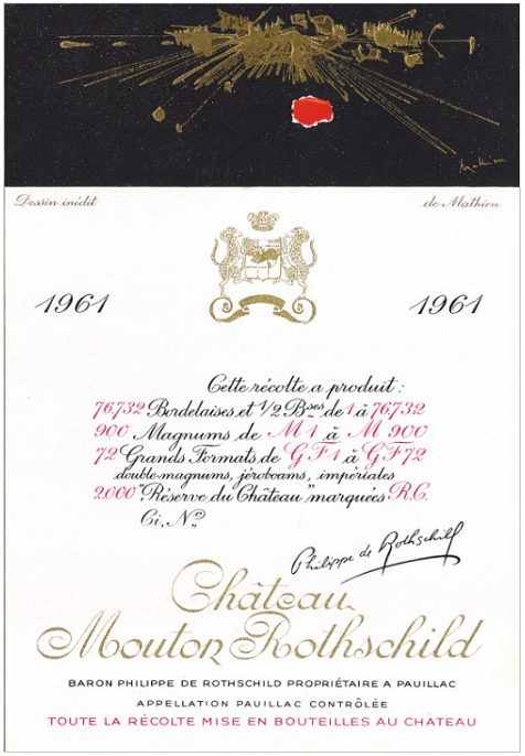 ムートンラベル 1961 ジョルジュ・マチュー / Georges Mathieu