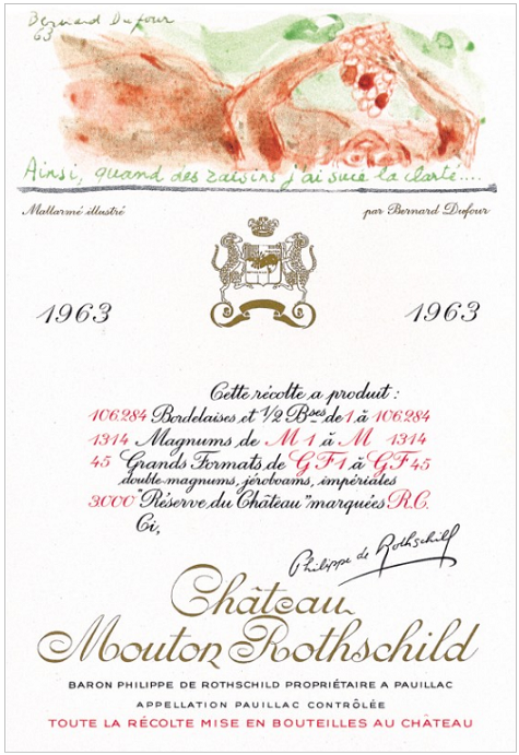 ムートンラベル 1963 ベルナール・デュフール / Bernard Dufour