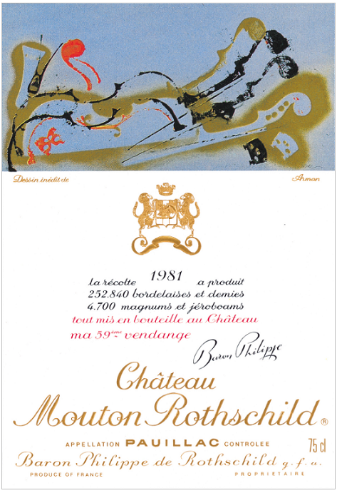 ムートンラベル 1981 アルマン / Arman