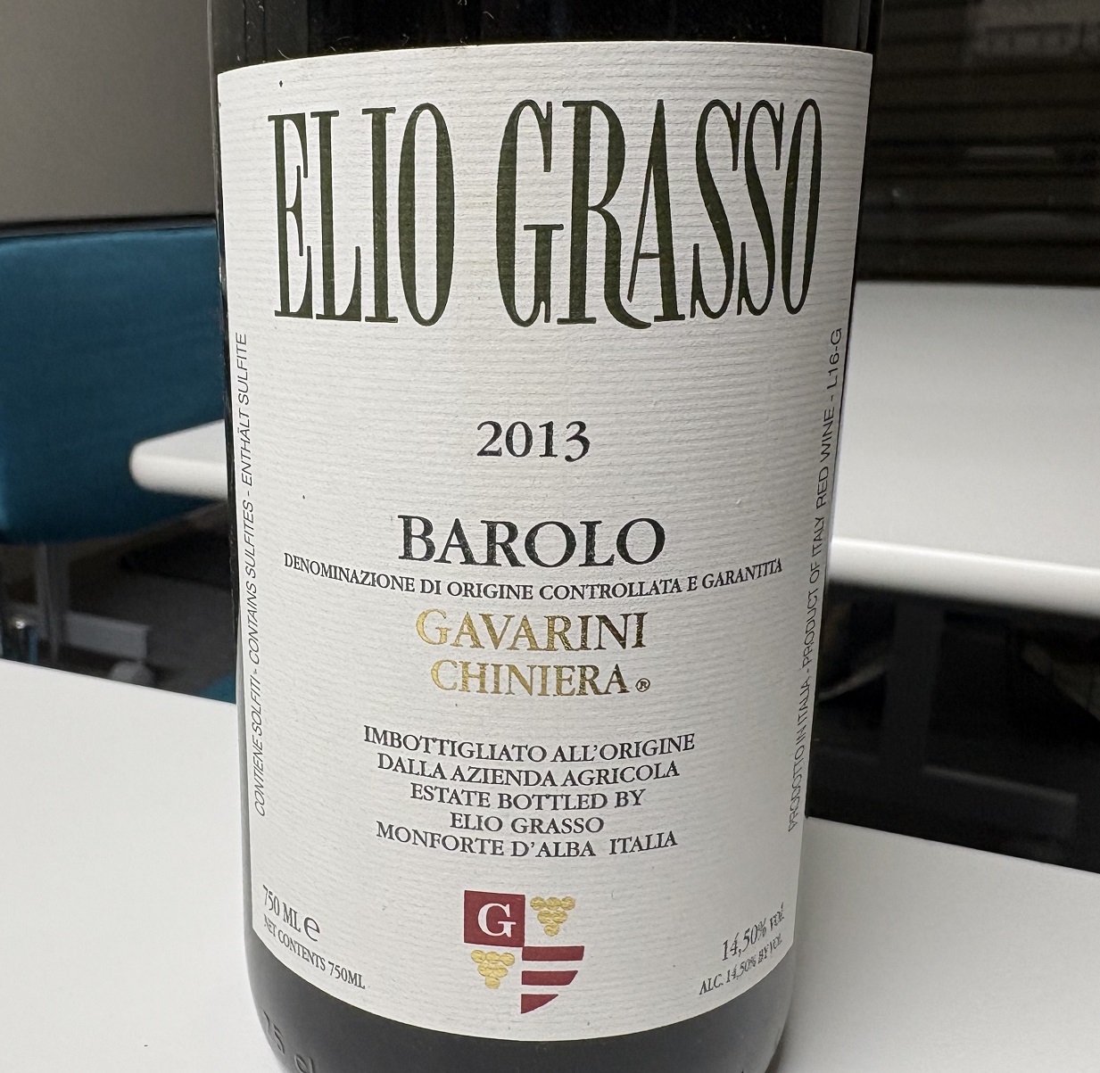 Italy Barolo Gavarini Chinera 2013